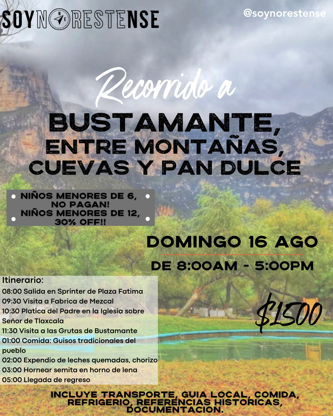 RECORRIDO A BUSTAMANTE: Entre Montañas, Cuevas y Pan Dulce